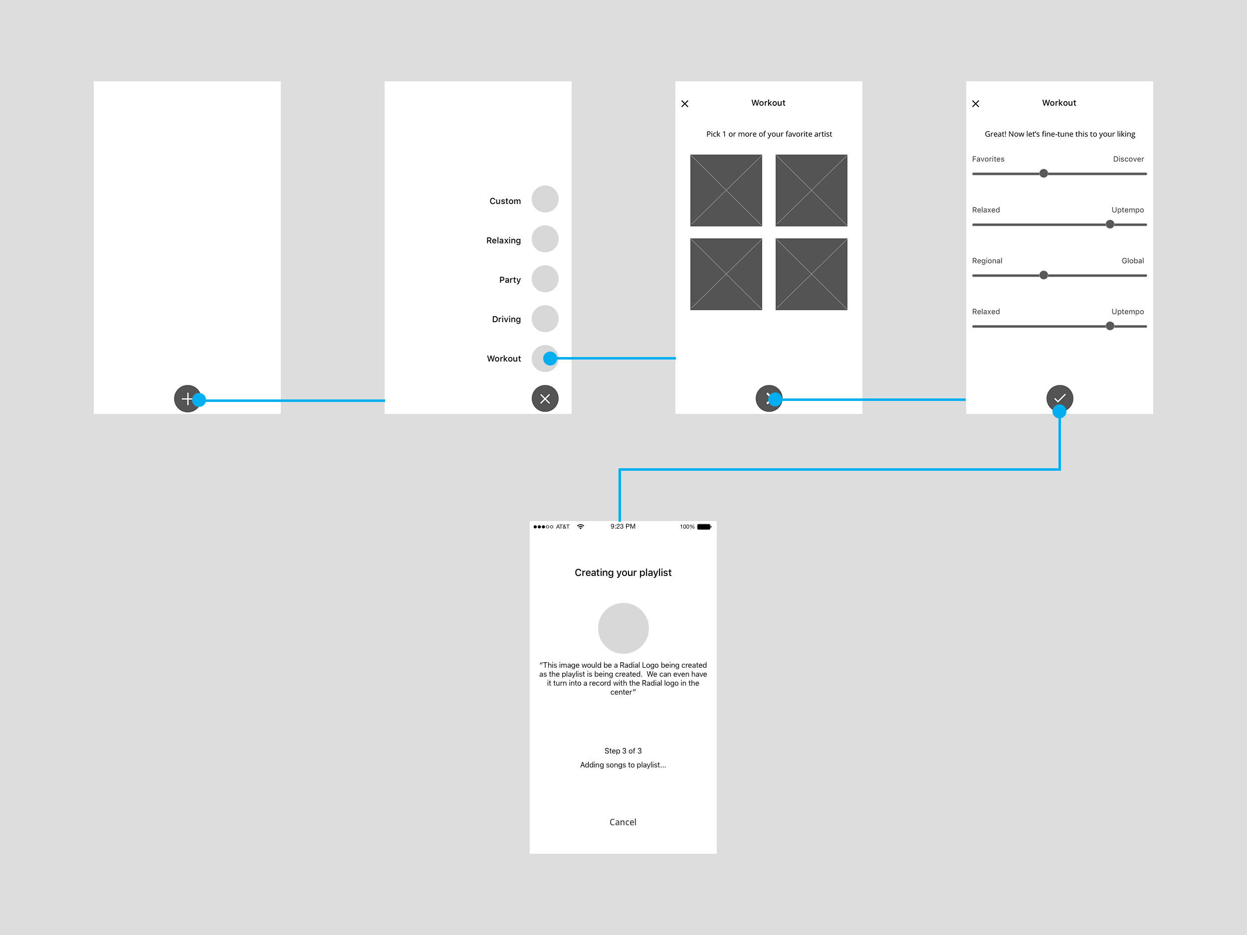 Playlist Wireframes
