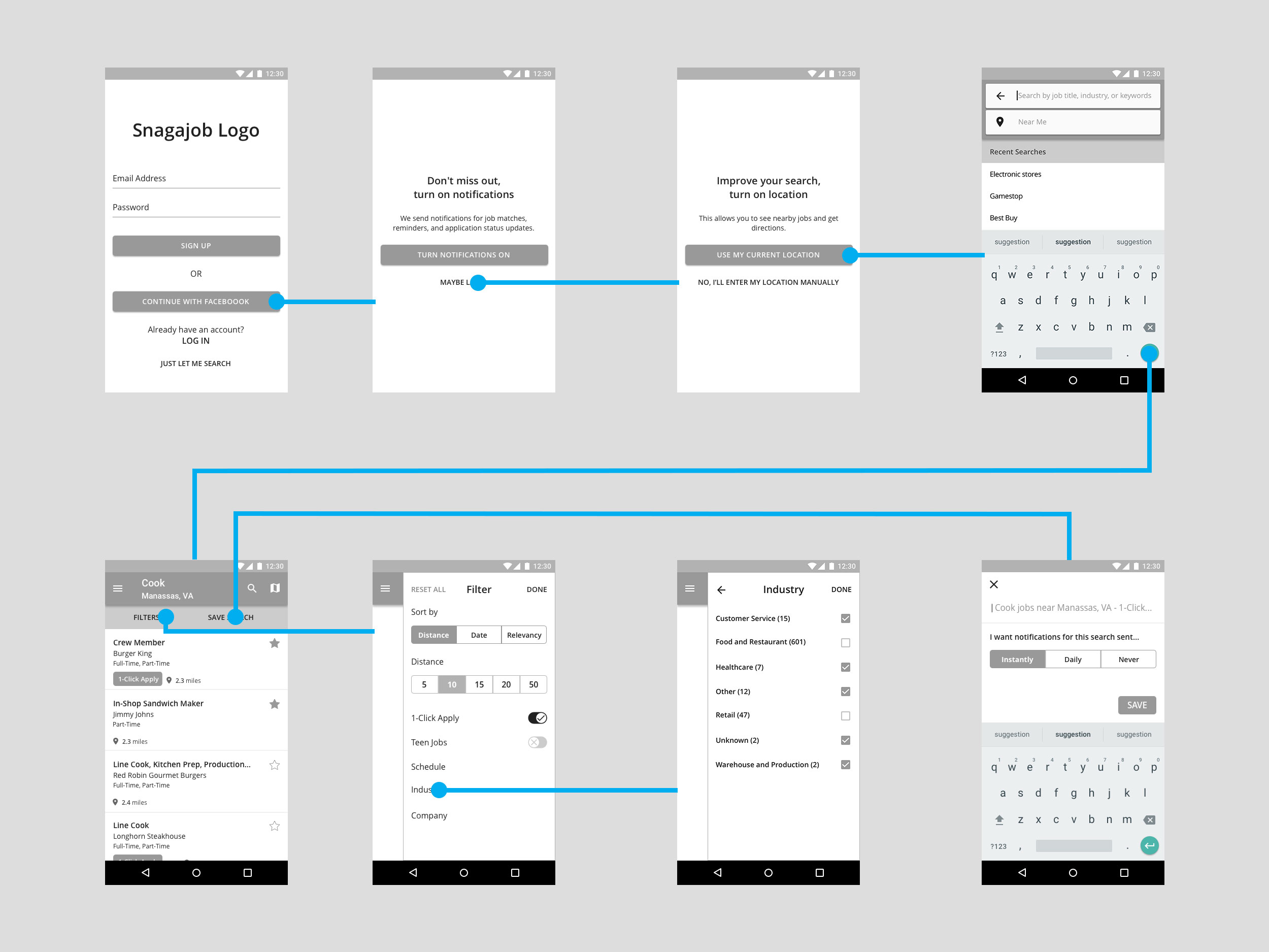 Snagajob Search Wireframes V3
